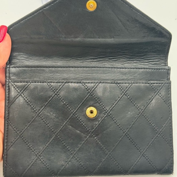 Chanel Vintage  Black Wild Stitch Lambskin Small
Wallet - Picture 5 of 13